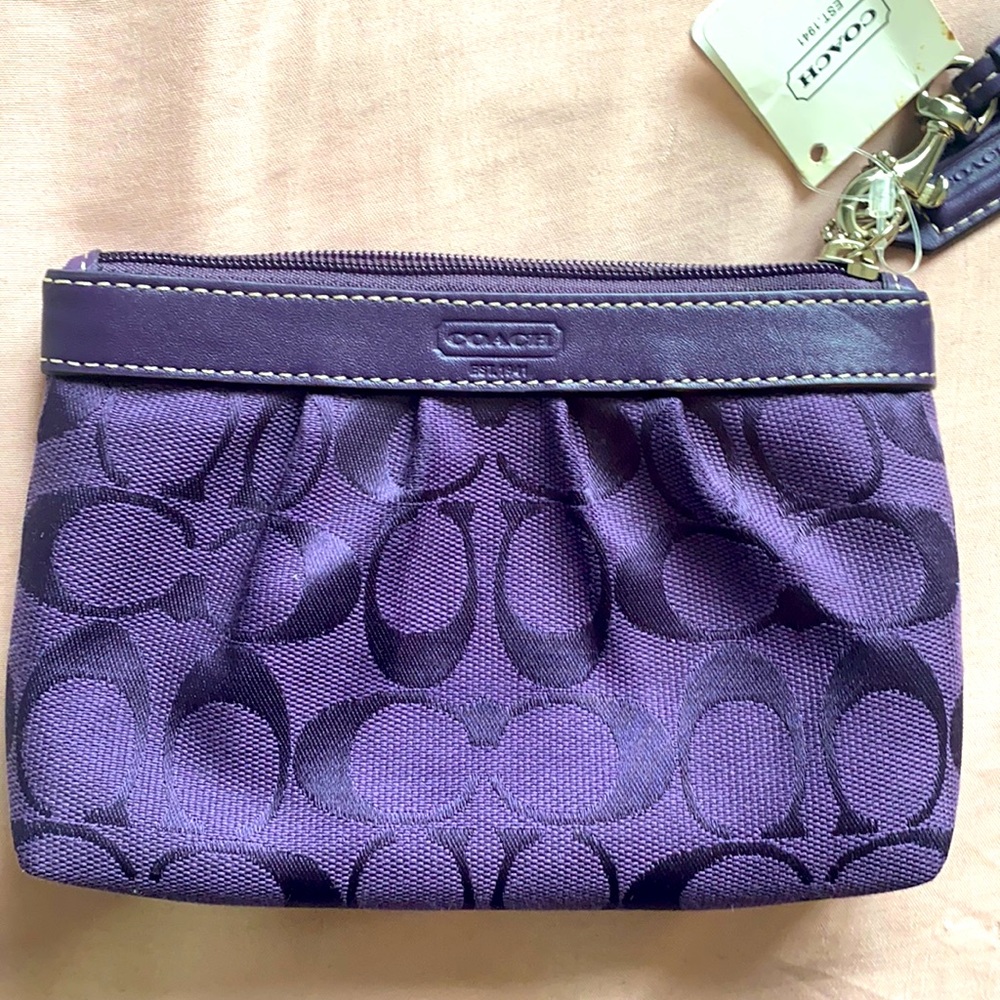 Coach, purple, mini handbag